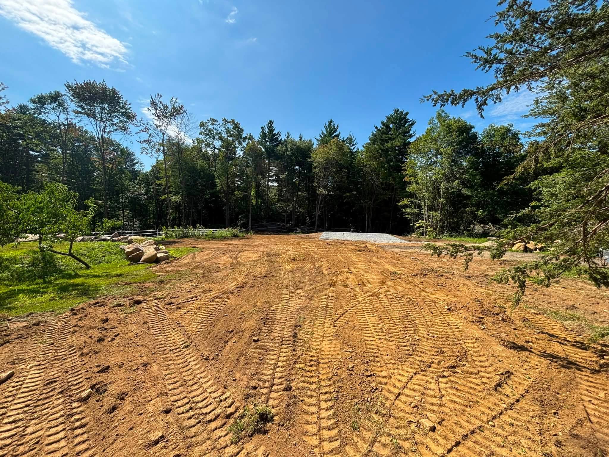 Backfilled trench — second view after completion